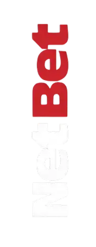 Logo vertical de la marque NetBet en lettres rouges et blanches sur fond sombre, présenté dans une mise en page typographique moderne et audacieuse